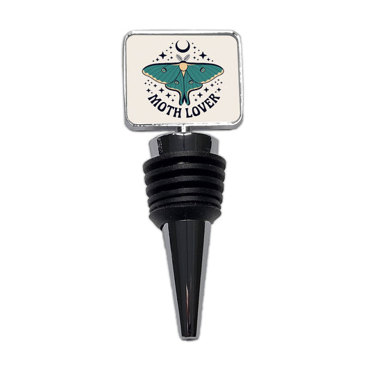 Moth Lover Luna Crescent Moon Wine Bottle Stopper