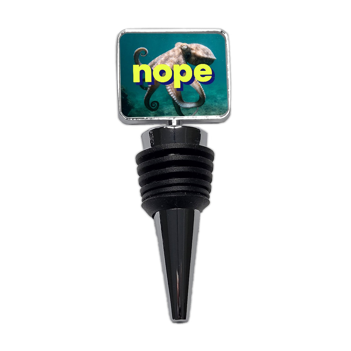 Nope Octopus Funny Wine Bottle Stopper