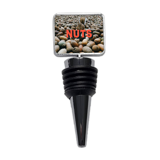 Nuts Funny Squirrel Photo Wine Bottle Stopper