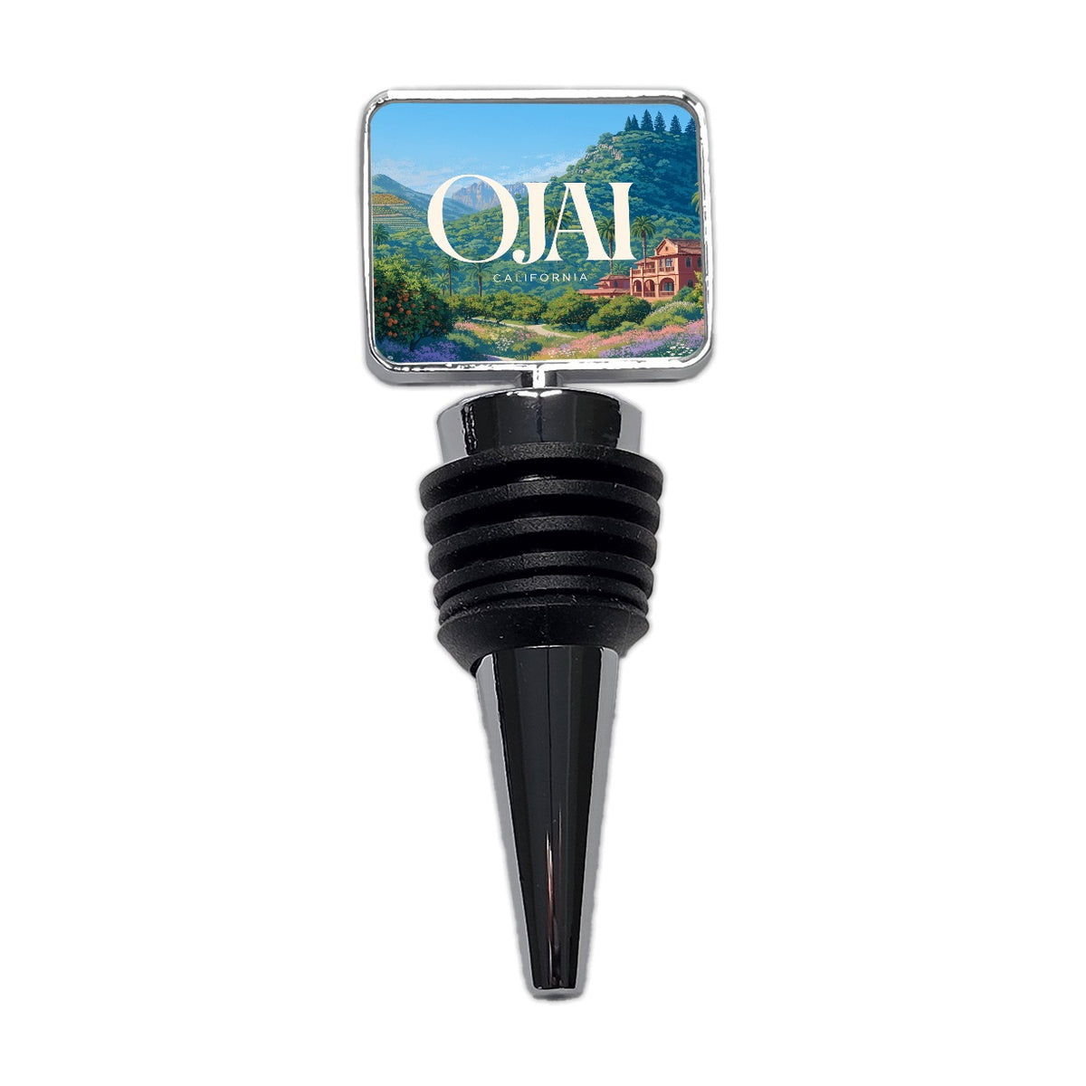 Ojai California Travel Wine Bottle Stopper