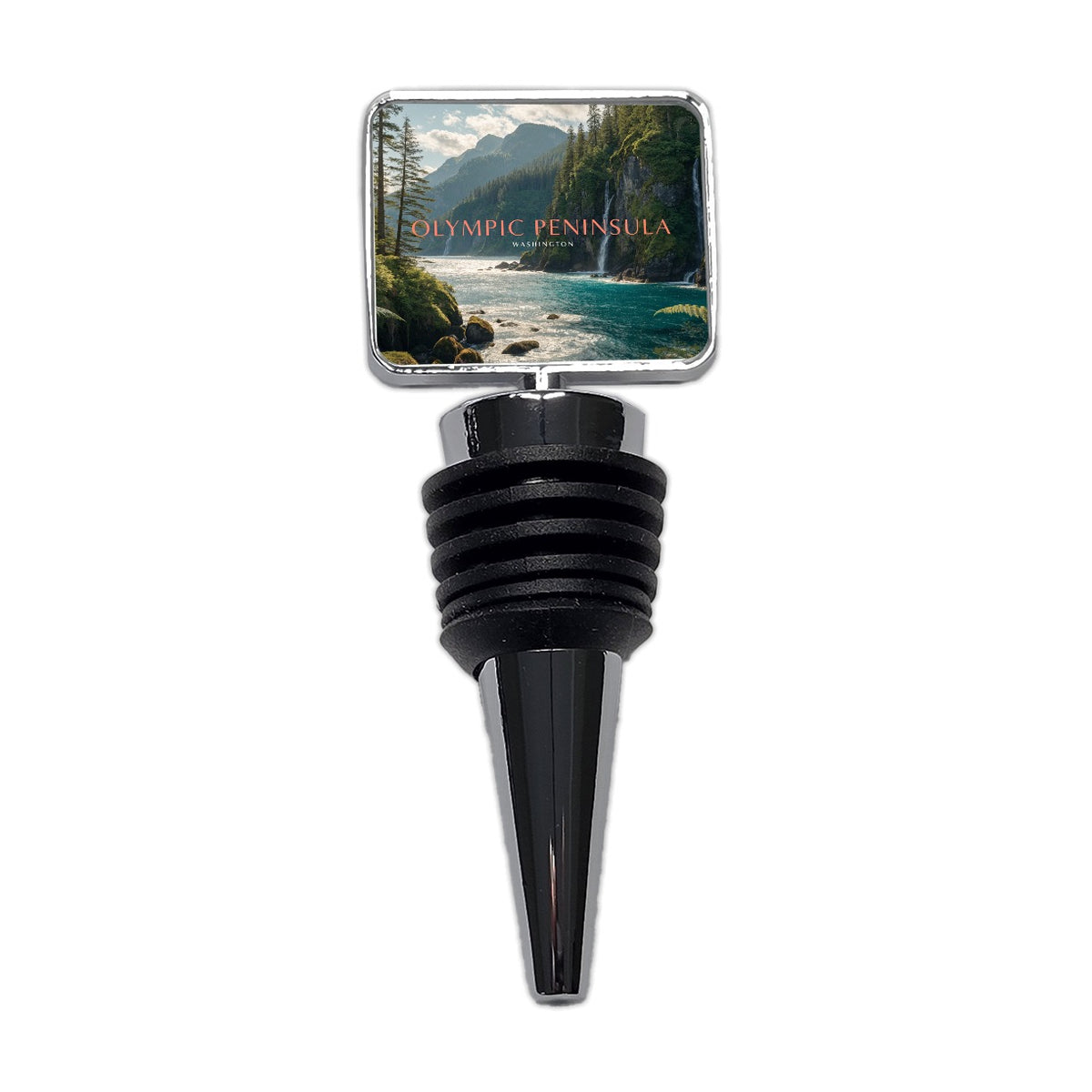 Olympic Peninsula Washington Travel Wine Bottle Stopper