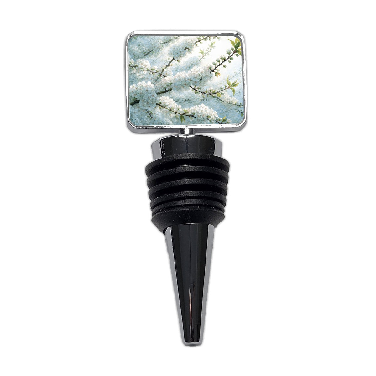 Pear Blossom Branches Wine Bottle Stopper