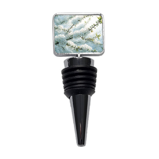 Pear Blossom Branches Wine Bottle Stopper