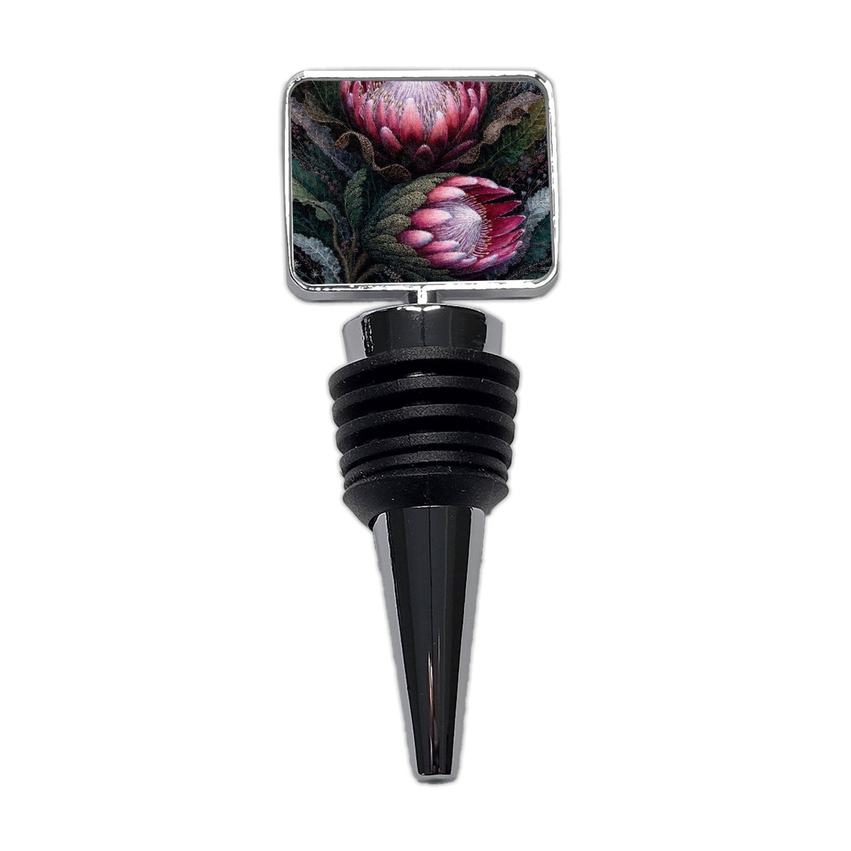 Pink Protea Botanical Wine Bottle Stopper