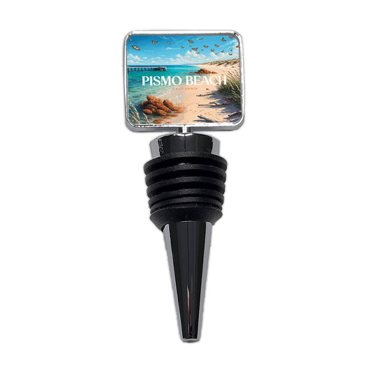 Pismo Beach California Travel Wine Bottle Stopper