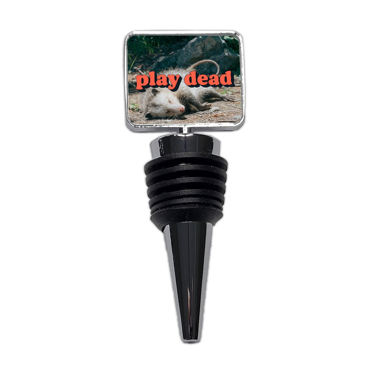 Play Dead Opossum Funny Wine Bottle Stopper