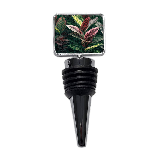 Prayer Plant Colorful Leaves Wine Bottle Stopper