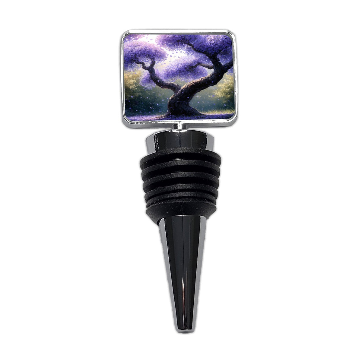 Purple Jacaranda Tree Wine Bottle Stopper