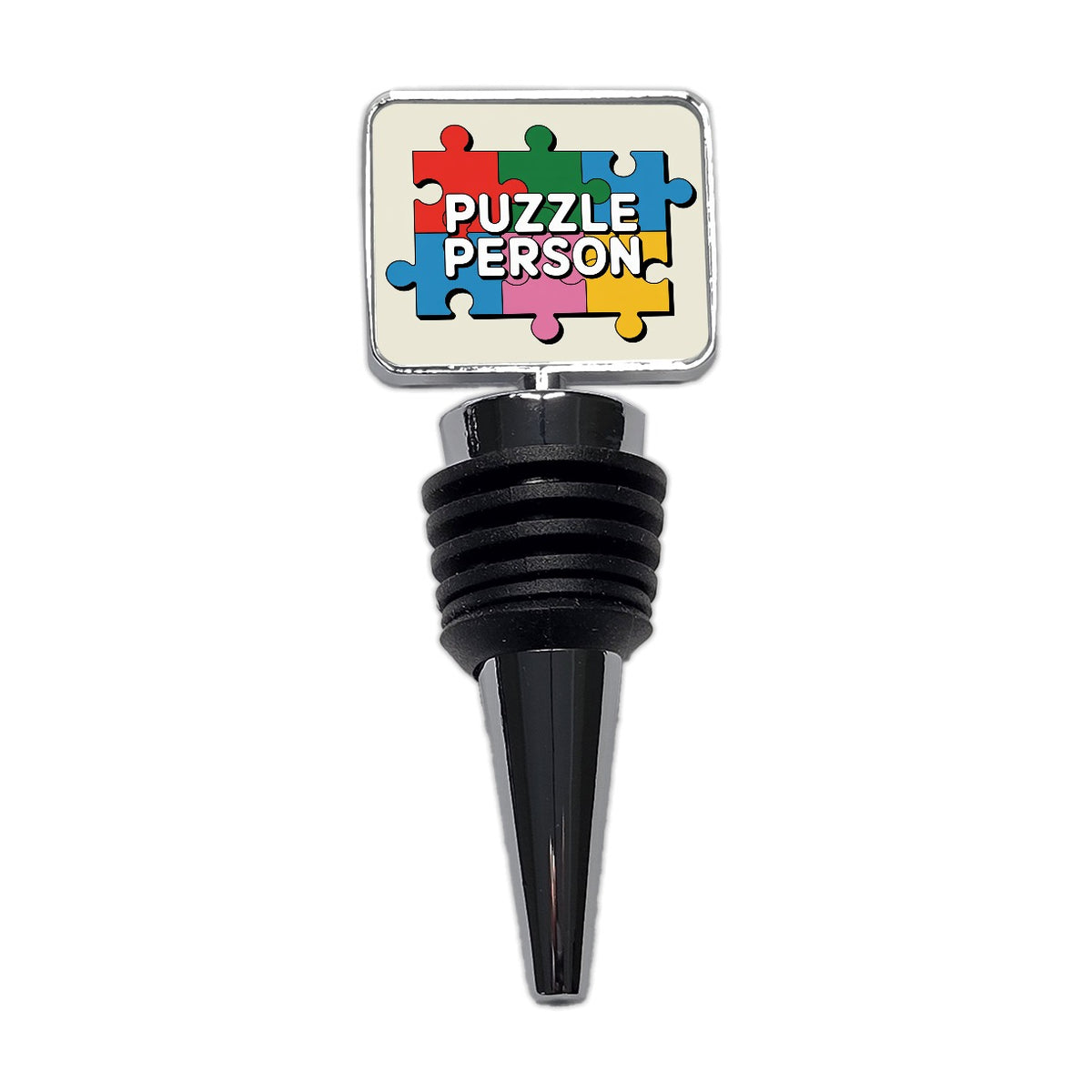 Puzzle Person Colorful Wine Bottle Stopper