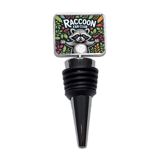 Raccoon Fan Club Mischievous Wine Bottle Stopper