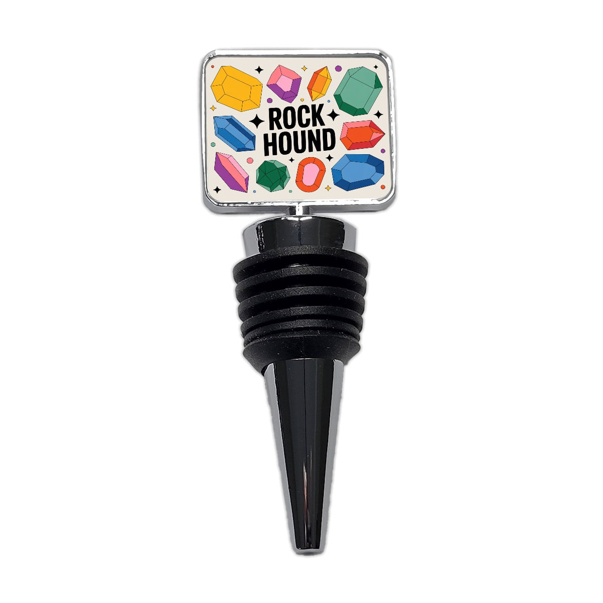 Rock Hound Crystals Polished Stones Wine Bottle Stopper