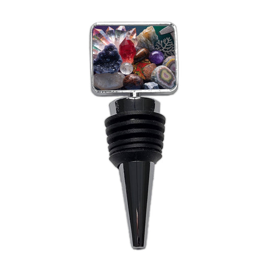 Rockhounding Crystals Geology Wine Bottle Stopper