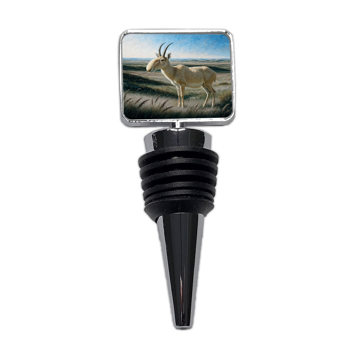 Saiga Antelope Steppe Wine Bottle Stopper