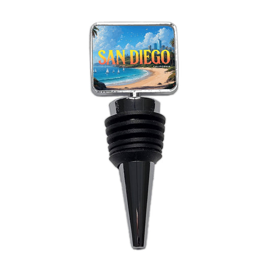 San Diego California Travel Wine Bottle Stopper