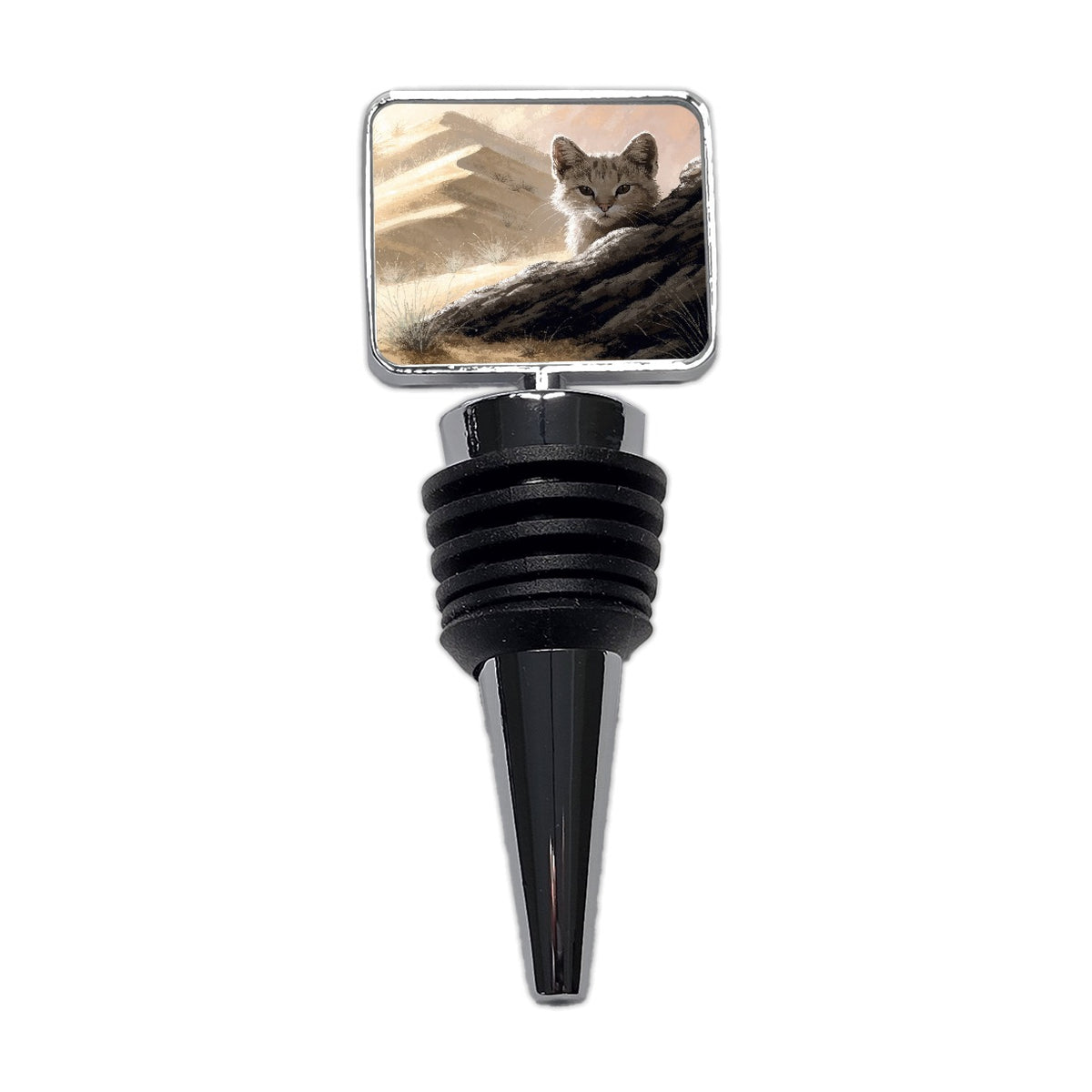Sand Cat Desert Wine Bottle Stopper