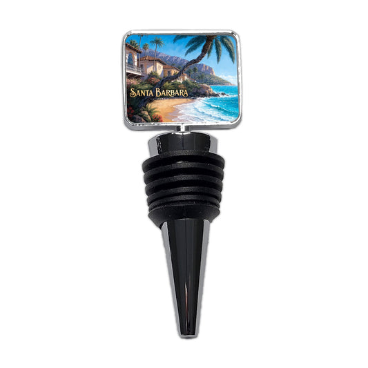 Santa Barbara California Travel Wine Bottle Stopper