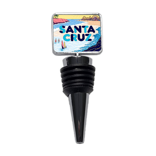 Santa Cruz Beach Travel Wine Bottle Stopper