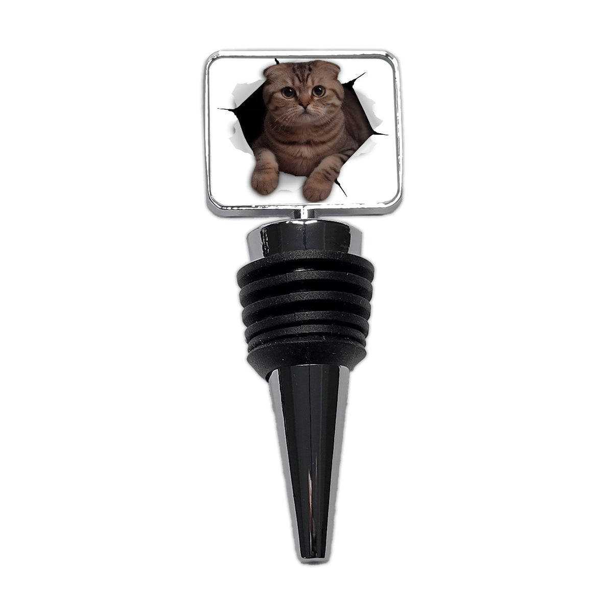 Scottish Fold Breakout Wine Bottle Stopper
