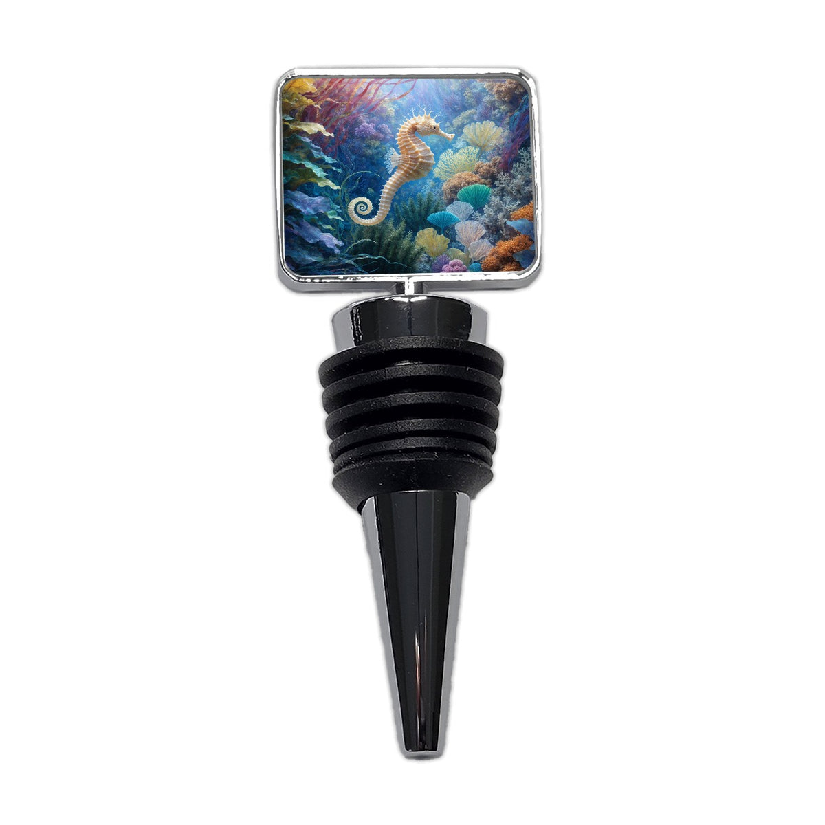 Seahorse Coral Reef Wine Bottle Stopper