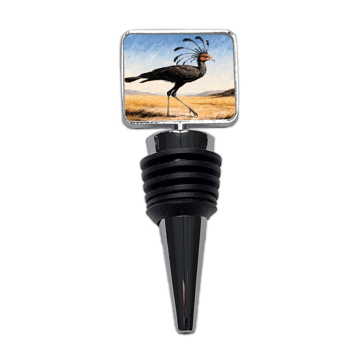 Secretary Bird Savanna Wine Bottle Stopper