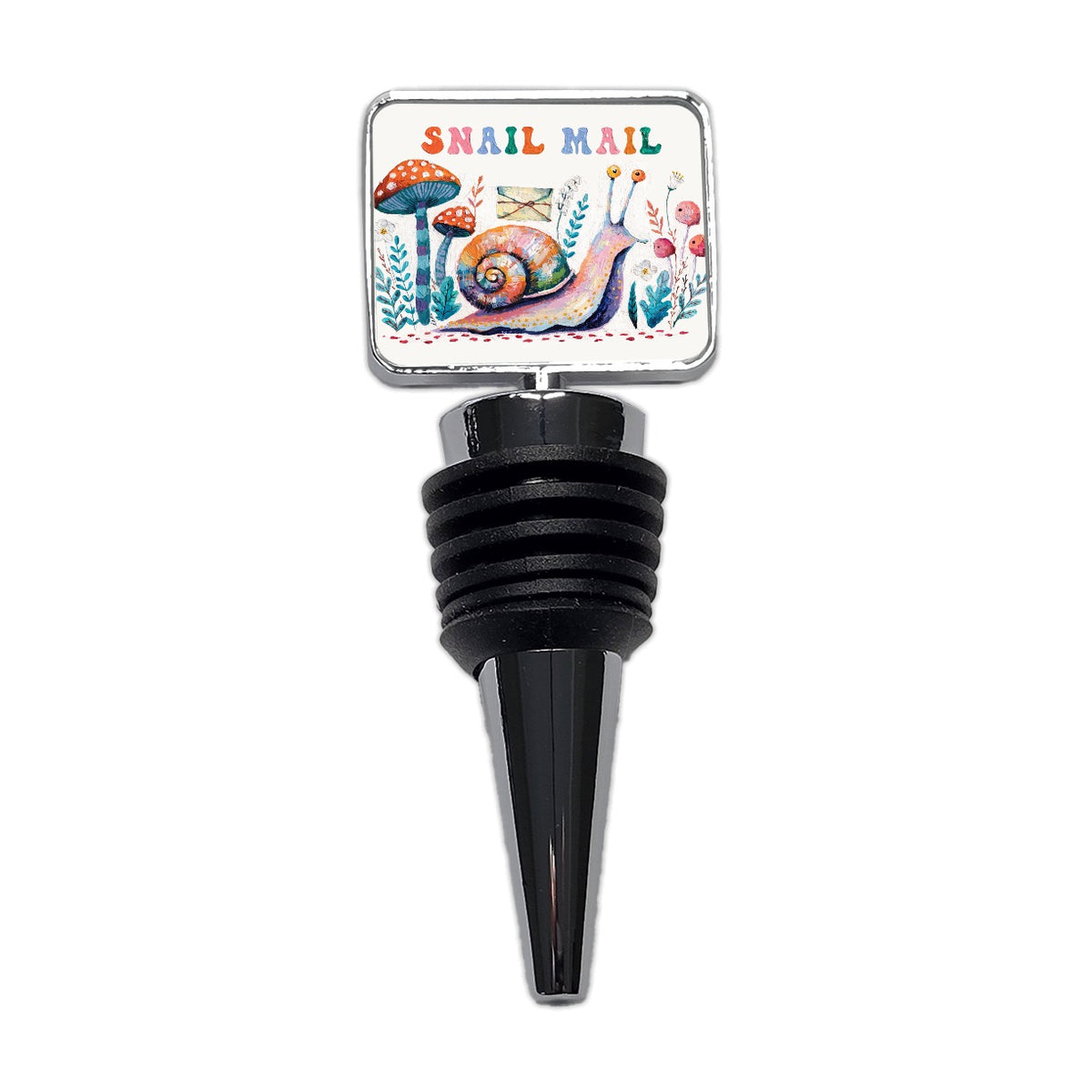 Snail Mail Whimsical Wine Bottle Stopper