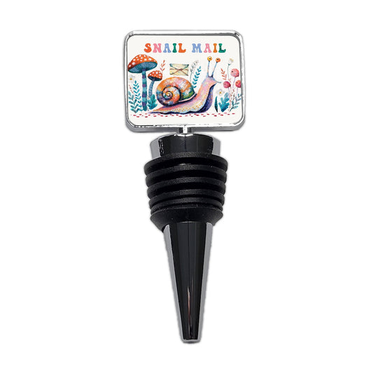 Snail Mail Whimsical Wine Bottle Stopper