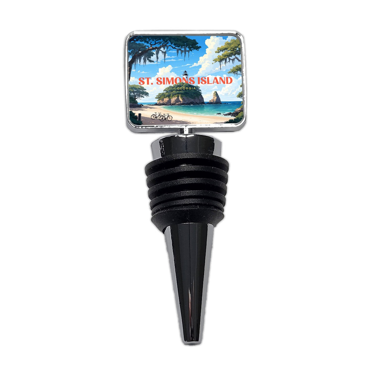 St Simons Island Georgia Travel Wine Bottle Stopper
