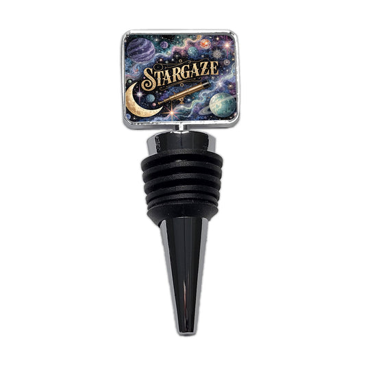 Stargaze Telescope Astronomy Space Wine Bottle Stopper