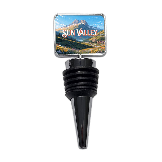 Sun Valley Idaho Travel Wine Bottle Stopper