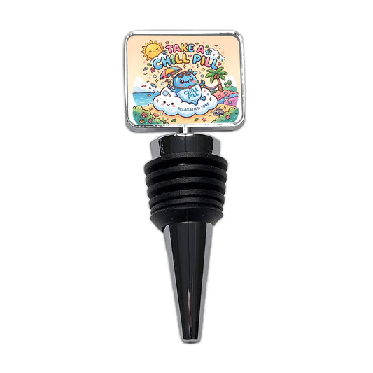 Take Chill Pill Cute Wine Bottle Stopper