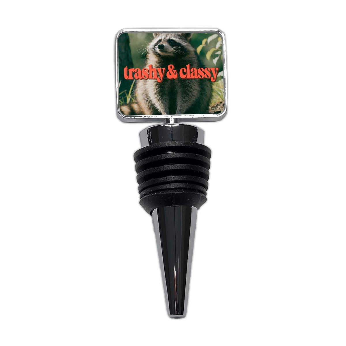 Trashy & Classy Raccoon Funny Wine Bottle Stopper