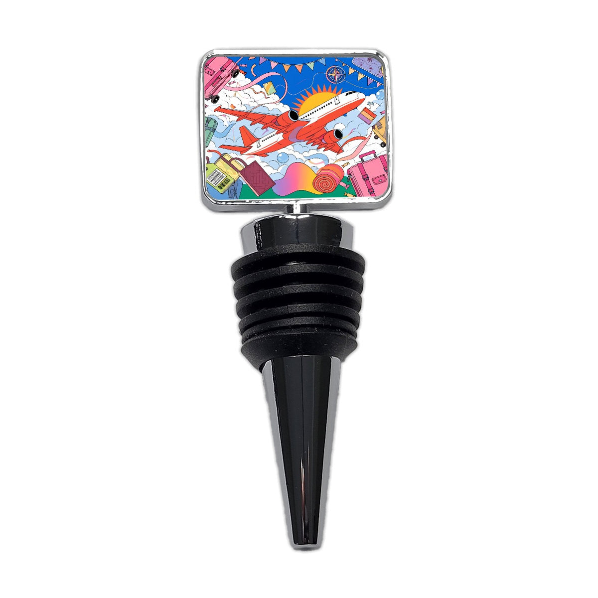 Travel Airplane Flight Attendant Pilot Wine Bottle Stopper