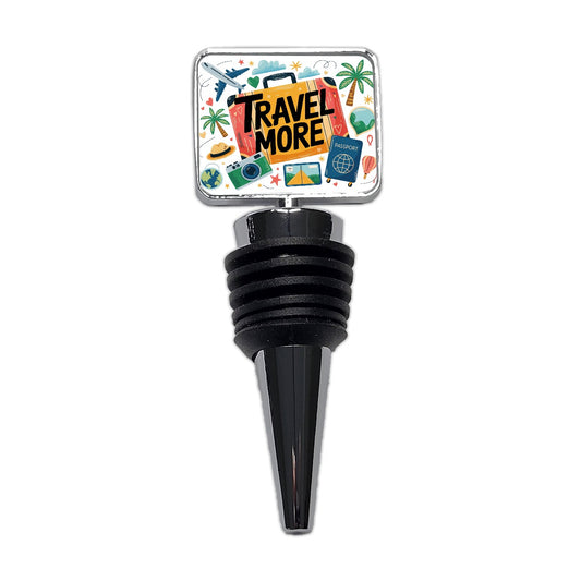 Travel More Colorful Suitcase Wine Bottle Stopper