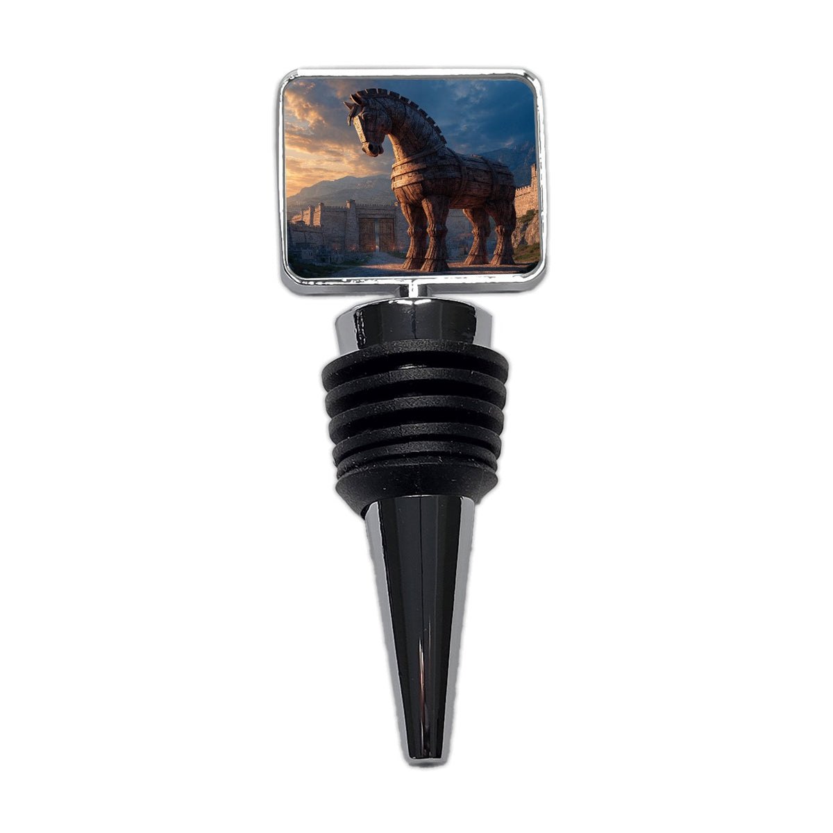 Trojan Horse Ancient Troy Greek Wine Bottle Stopper