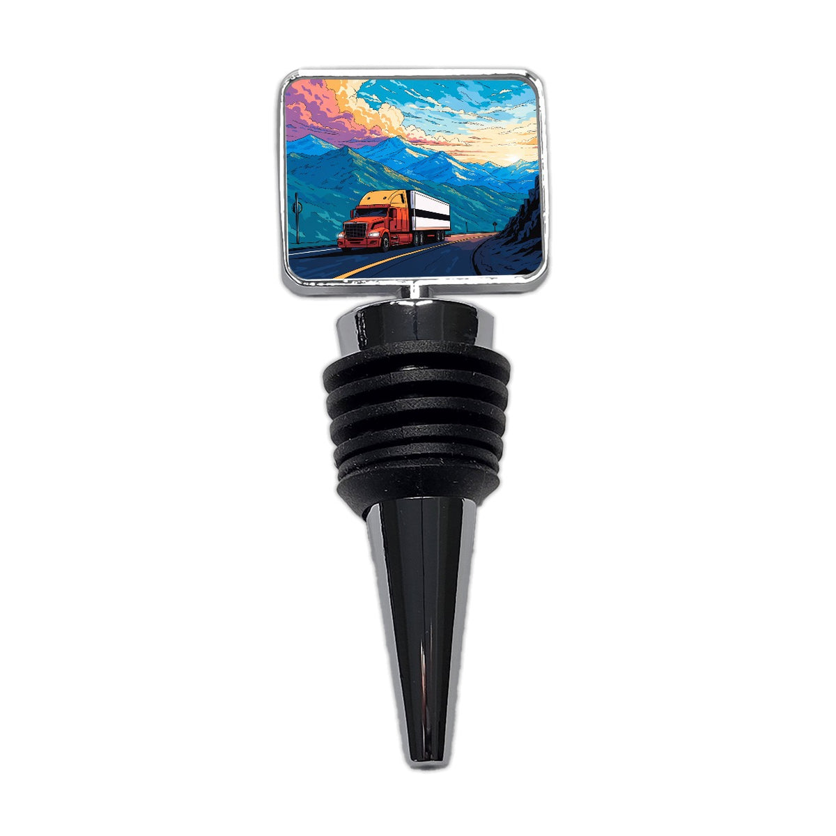 Truck Driver Semi Truck Wine Bottle Stopper