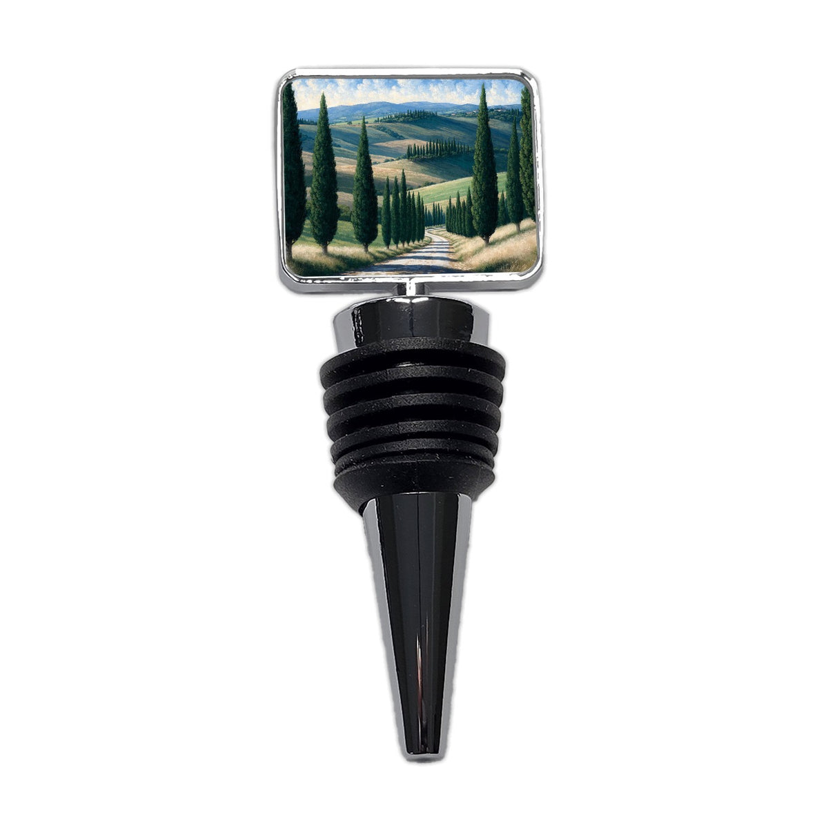 Tuscan Cypress Countryside Wine Bottle Stopper