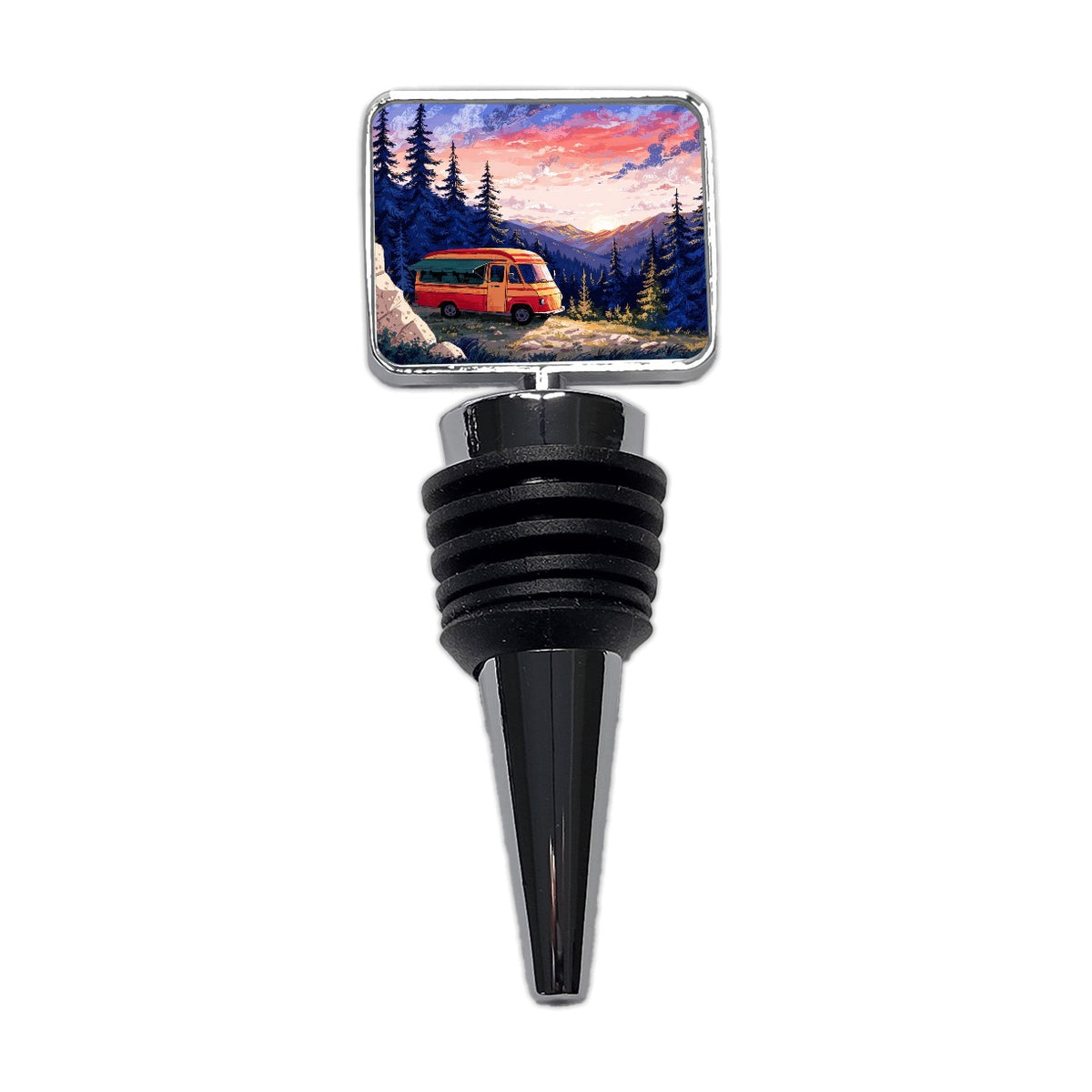 Vintage Camper Adventure Wine Bottle Stopper