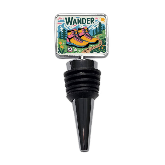 Wander Hiking Boots Hiker Wine Bottle Stopper