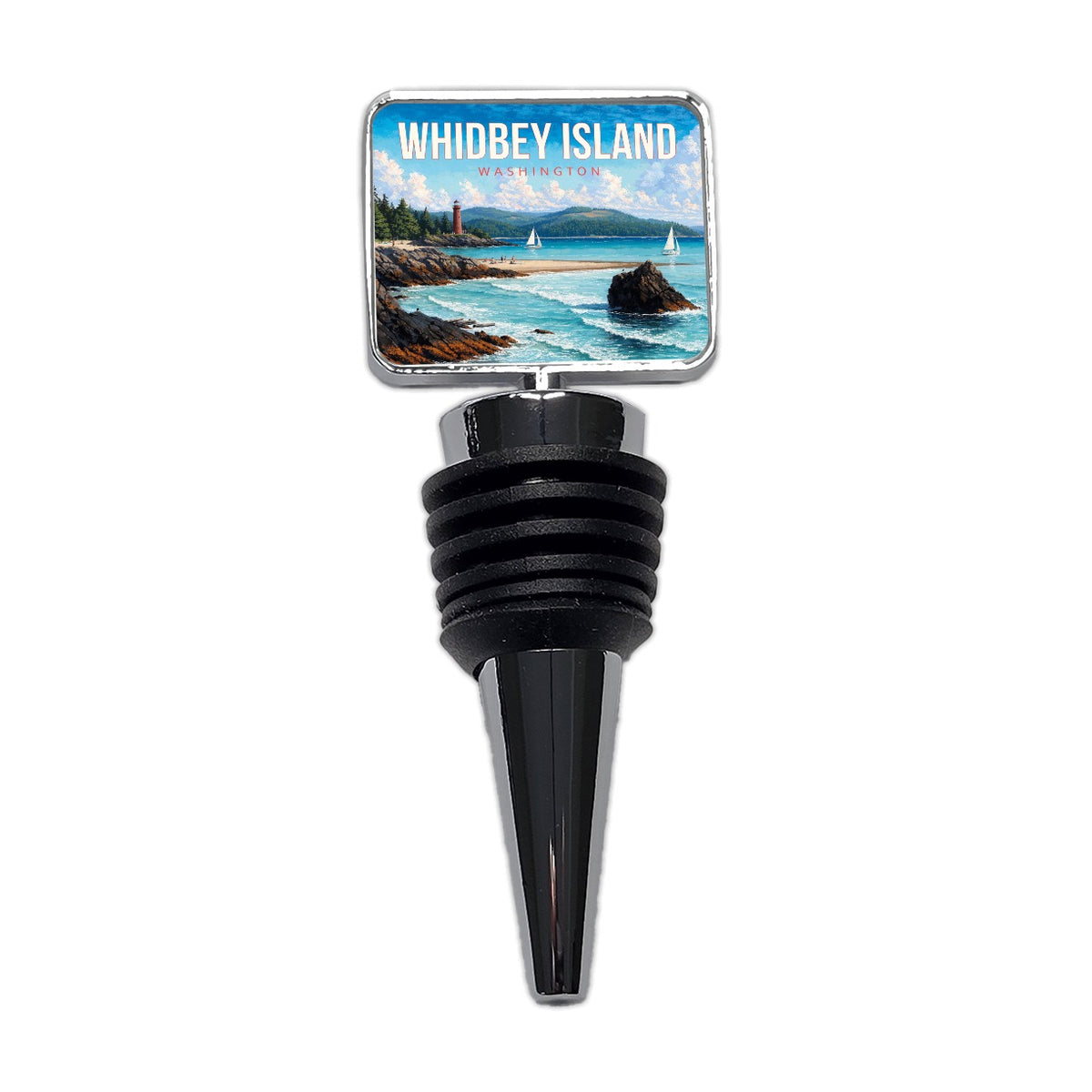 Whidbey Island Washington Travel Wine Bottle Stopper