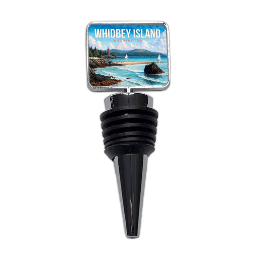 Whidbey Island Washington Travel Wine Bottle Stopper