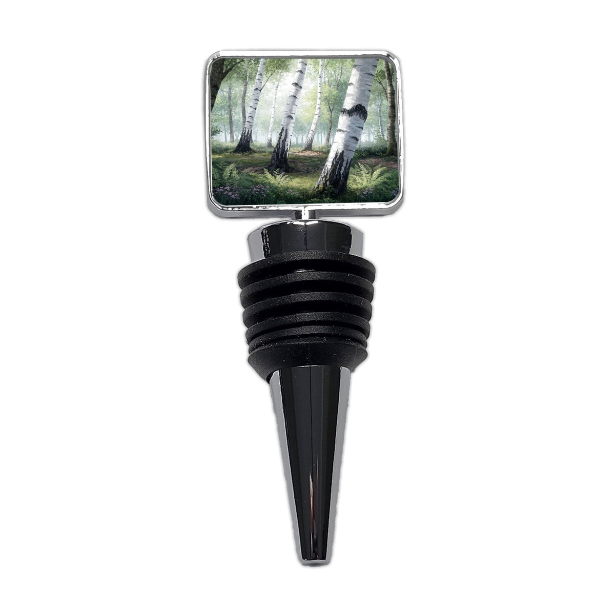 White Birch Forest Wine Bottle Stopper