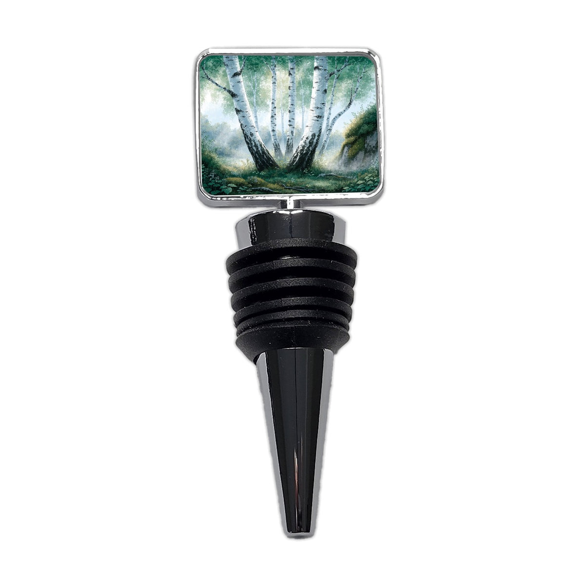 White Birch Trees Forest Wine Bottle Stopper