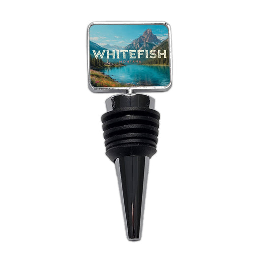 Whitefish Montana Travel Wine Bottle Stopper